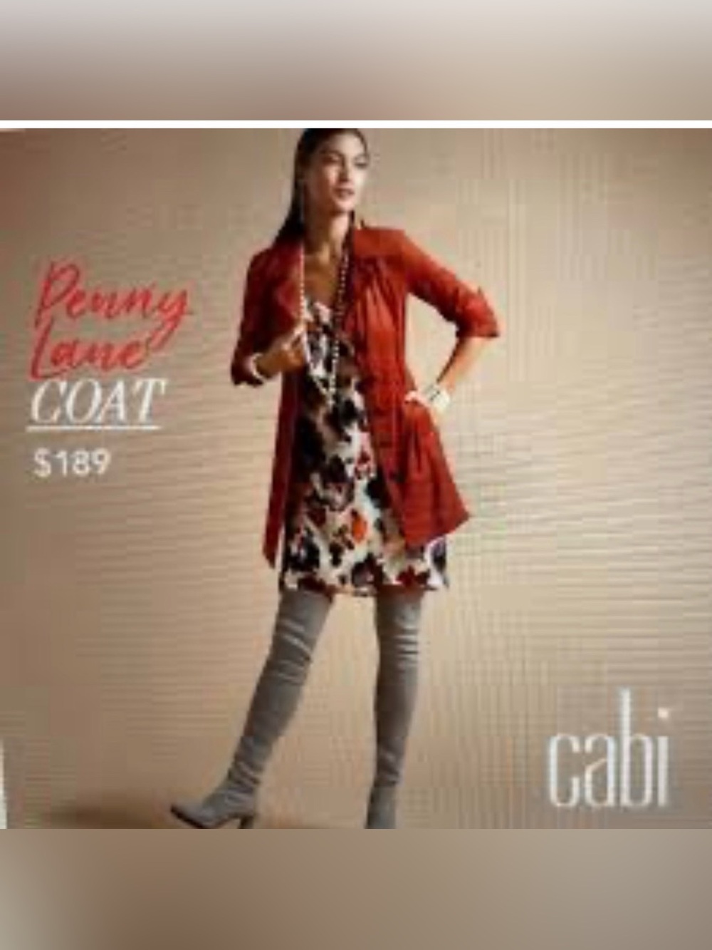 Cabi Penny Lane Paprika Rust Button-Front Faux Suede Trench Cut Coat Large